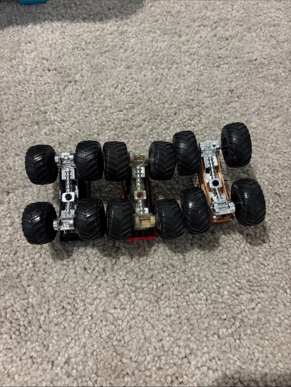 Hot Wheels Kids Monster Truck Trio - Black, Red, Brown